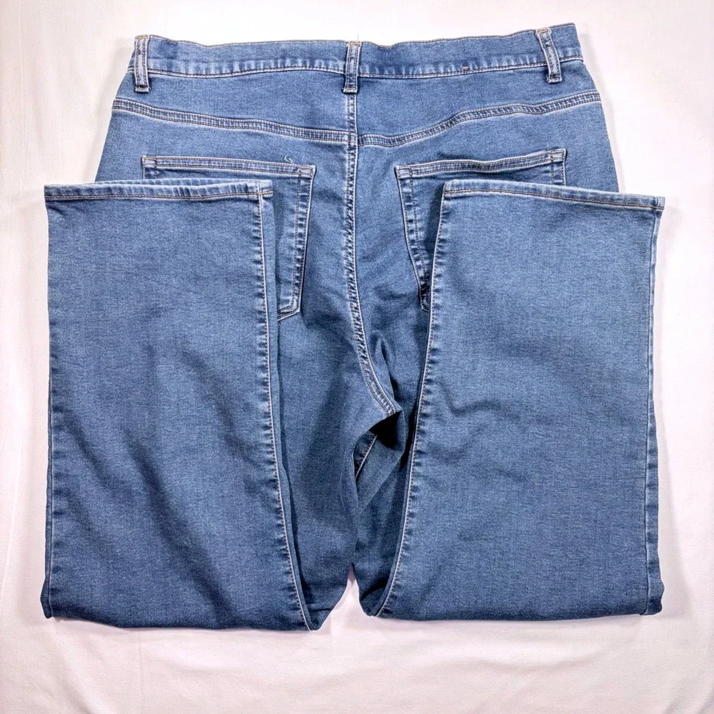 32 Degrees Cool Sweatpant Jeans Womens 14 Medium Wash Straight Leg Denim Blue
